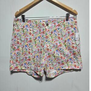 Gap Woman's 5" Short Floral Mid-rise Stretch Shorts Size 12 NWT